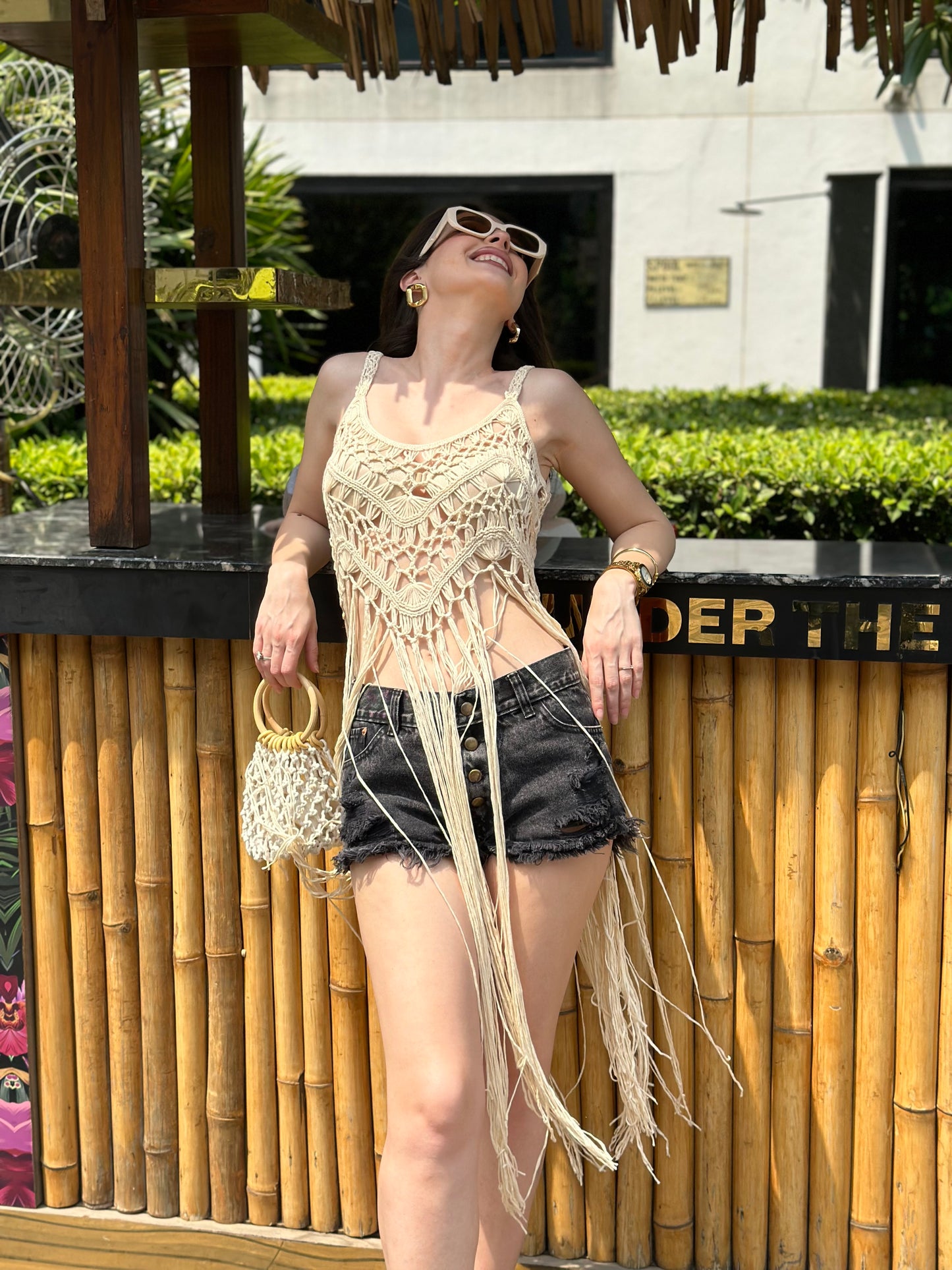 Bikini Cover Up Fringe Crochet Top