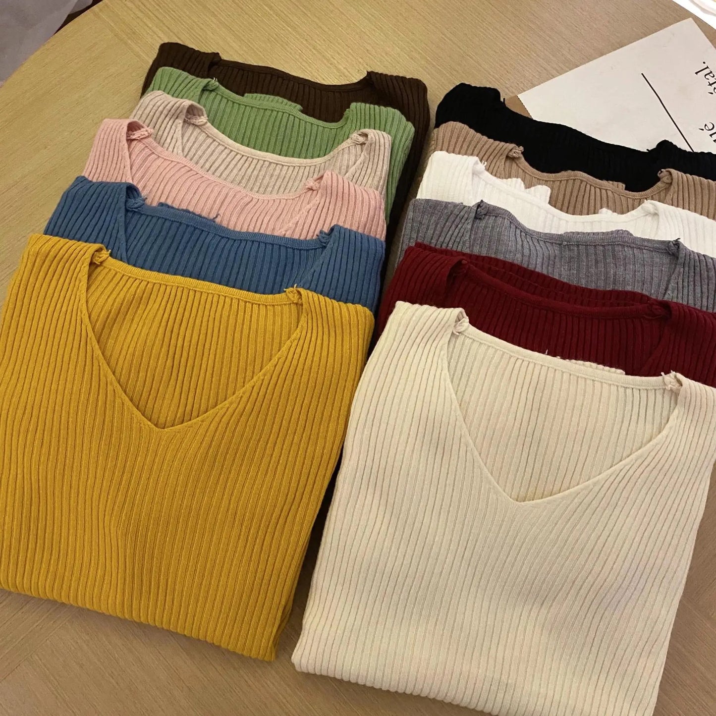 Fall V-Neck Tees