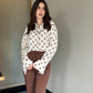 Polka Dots Oversized Office Wear Shirt