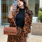 Animal Print Oversized Jacket With Skirt