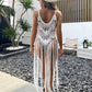 Bikini Cover Up Fringe Crochet Top