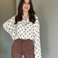 Polka Dots Oversized Office Wear Shirt