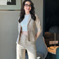 Girl Boss Linen Pants With Blazer