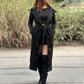 Suede Mini Dress With Long Shrug Jacket