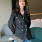 French Suede Coat With Waistcoat