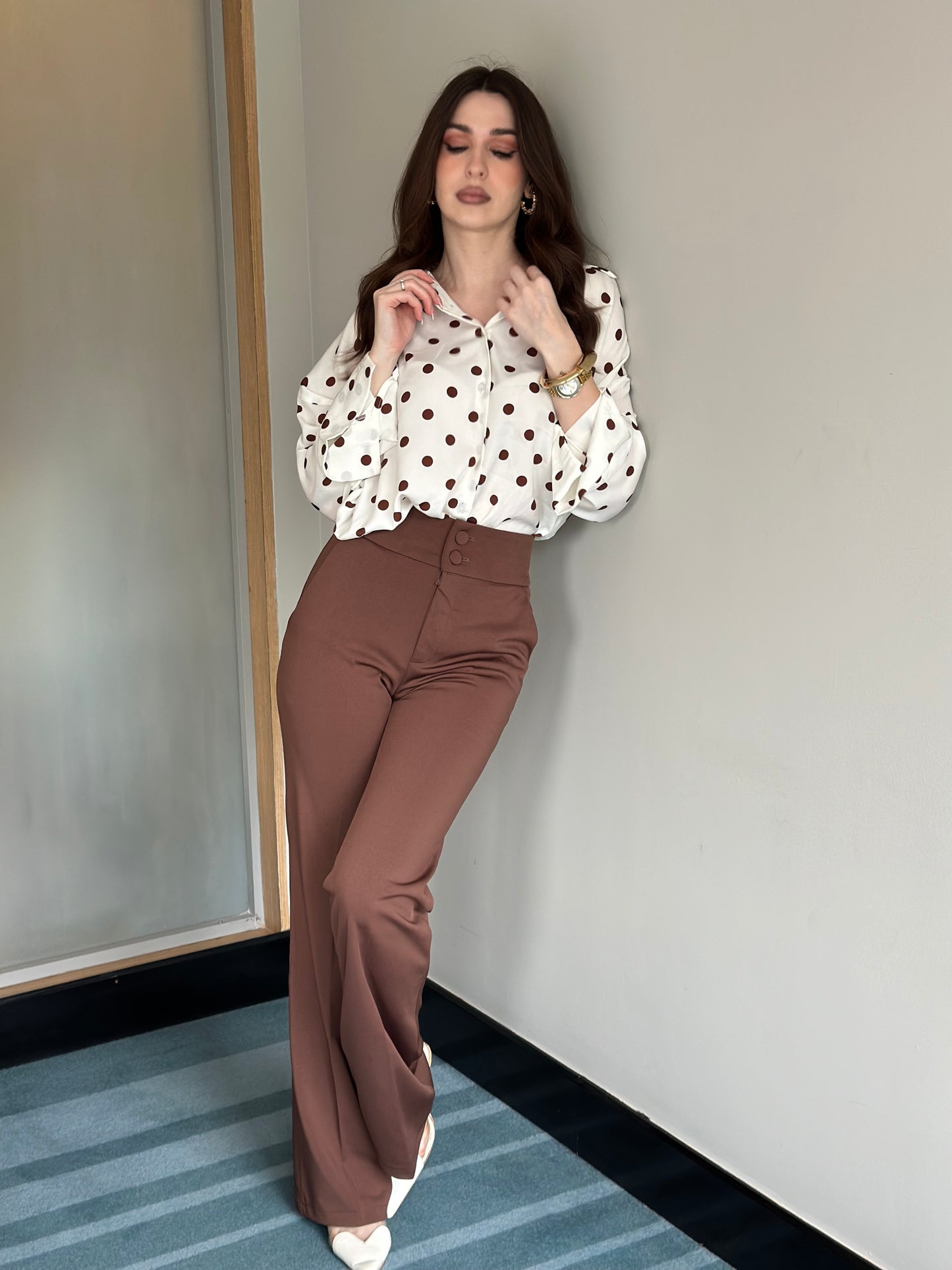 Combo: Polka Dot Shirt With Coco Pants