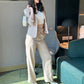 Girl Boss Linen Pants With Blazer