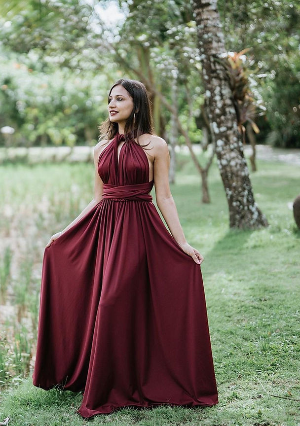 Infinity dress burgundy outlet wine