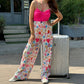 Printed Plisse Stretchable Casual Pants