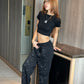 Stone Embellished Trackpants