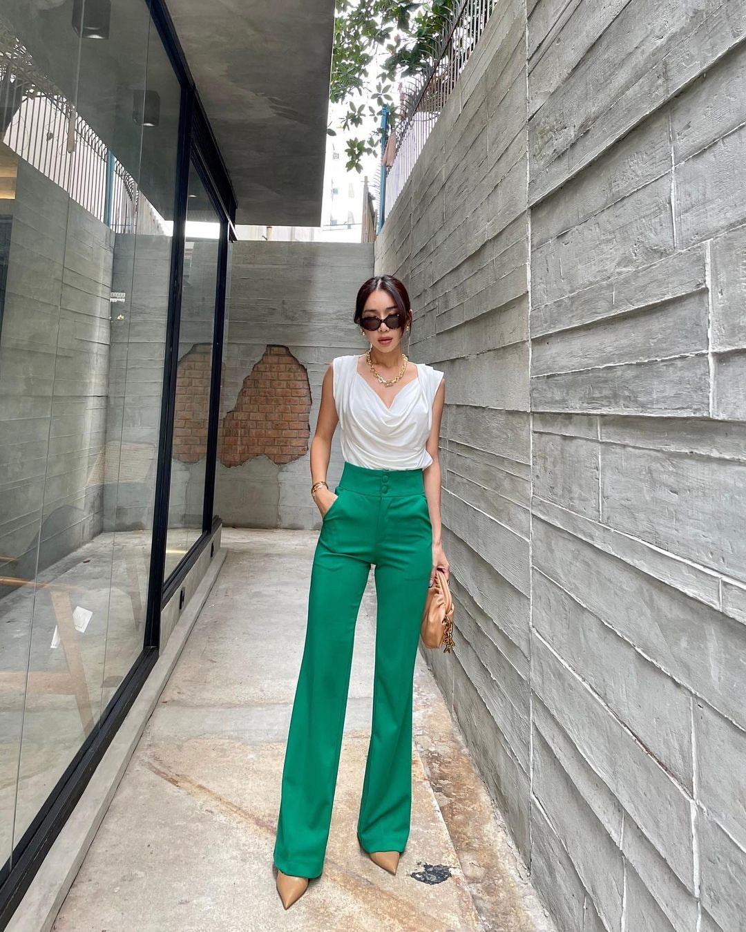 Wider Bottom High Waist Pants