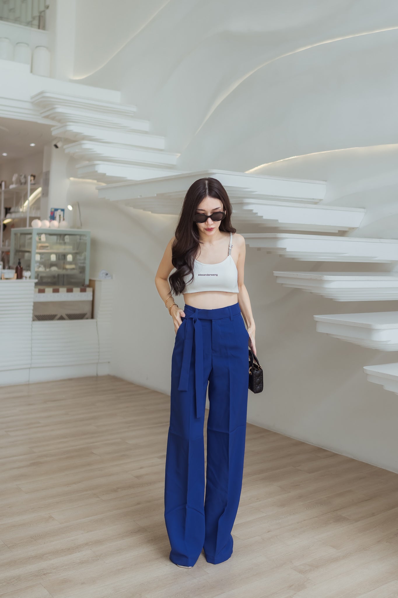 Tie Around High Waist Pants