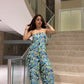 Abstract Printed Tube Jumpsuit