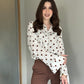 Polka Dots Oversized Office Wear Shirt