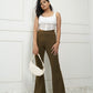 Combo Deal: White Mesh Detail Tank Top With Stretch Pants