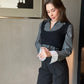 Clerical Cropped Shirt & Sweater Set