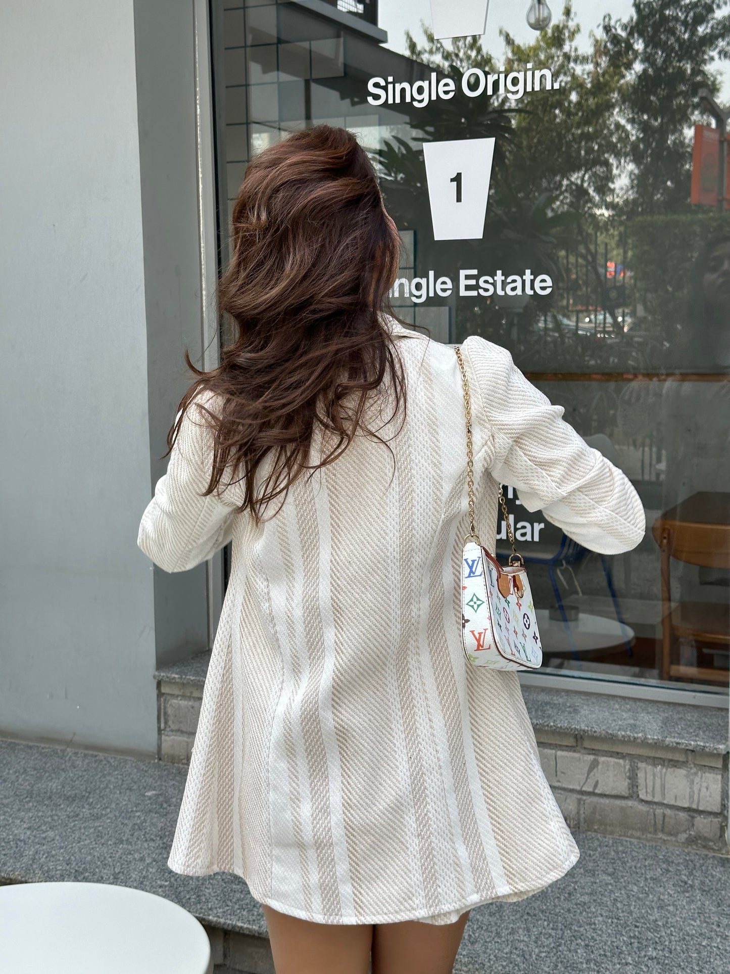 Korean Girl Tweed Pleated Skirt With Blazer