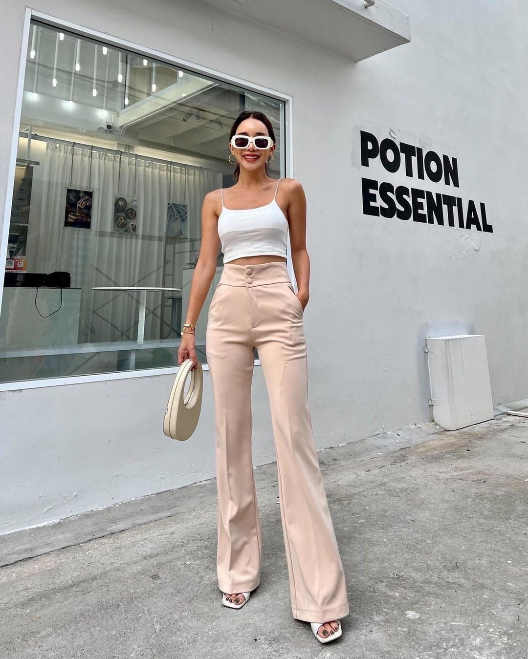 Wider Bottom High Waist Pants