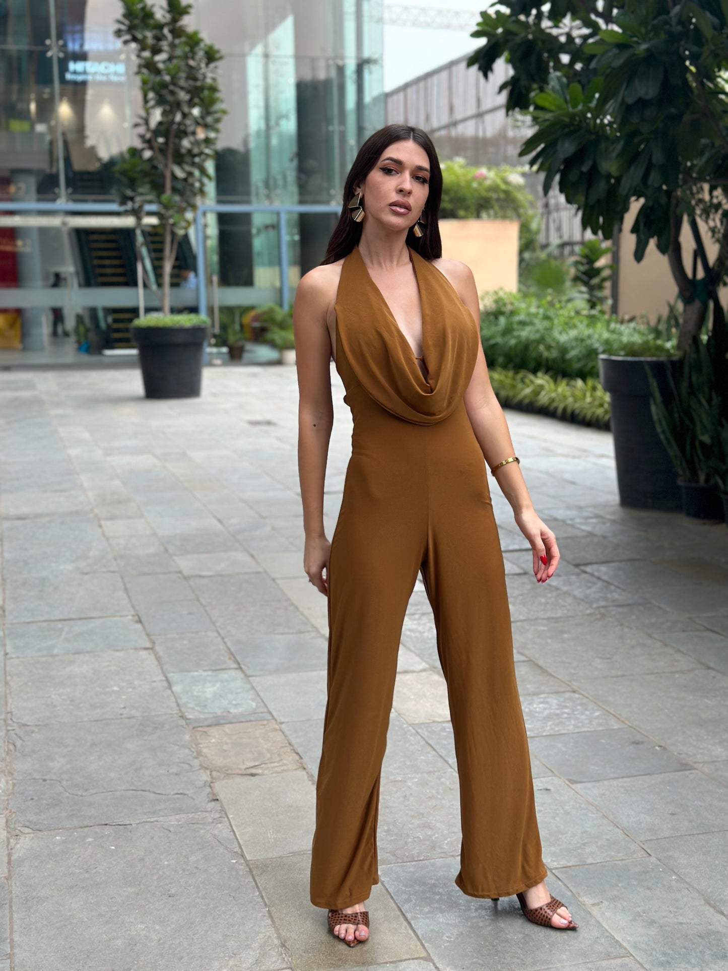 Padded Backless Jumpsuit