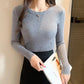 Round Neck Ribbed Fitted Top