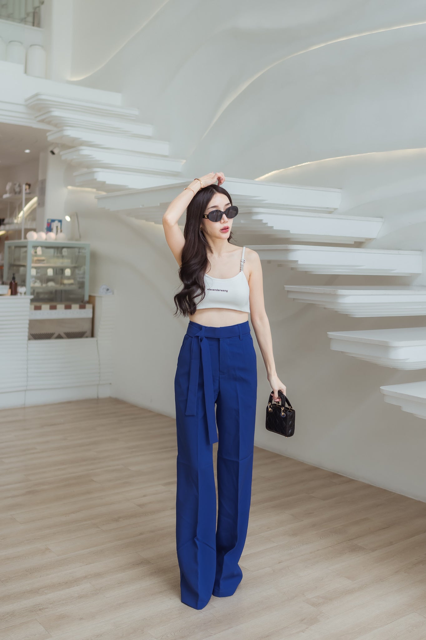 Tie Around High Waist Pants