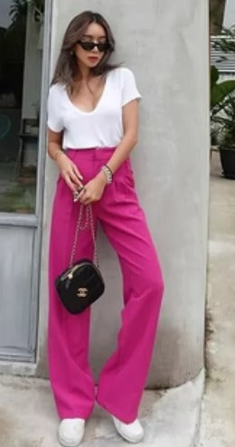 High Waist Wide Leg Pants