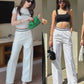 Elastic Waist Casual Pants